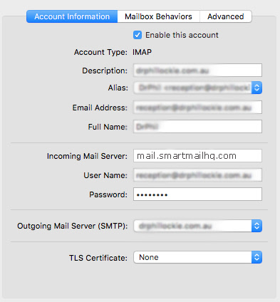 imap incoming settings imap incoming settings